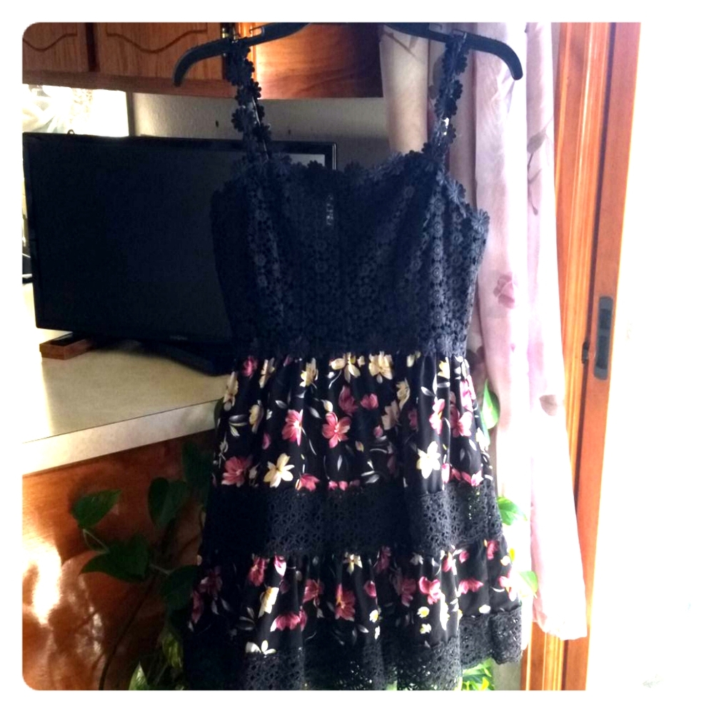 Womens' Black Storia Floral Dress
